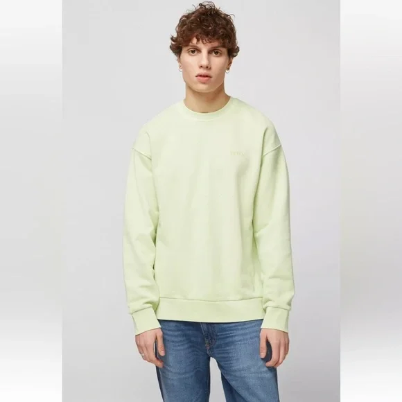 Levi's Relaxed Crewneck Men's Light Green Activewear Sportswear Cotton S NWT - Picture 1 of 13